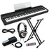 Collage image of the Roland FP-90X Digital Piano - Black KEY ESSENTIALS BUNDLE