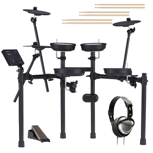 Collage image of the Roland TD-07DMK V-Drums Electronic Drum Set BONUS PAK bundle