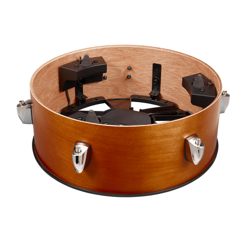 bottom of drum shell showing internal components