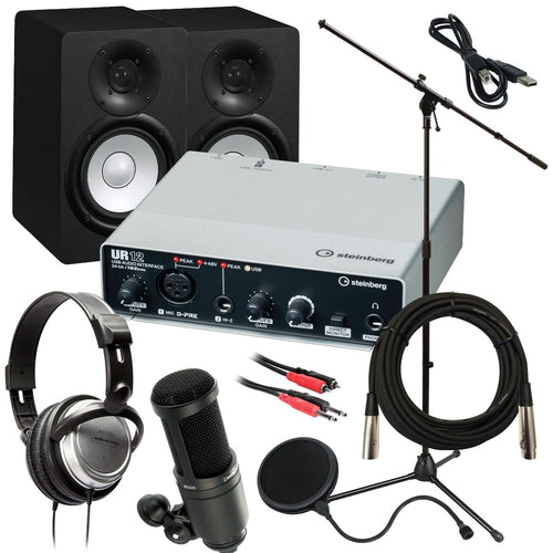 Collage of Steinberg UR12 USB Audio Interface COMPLETE STUDIO BUNDLE