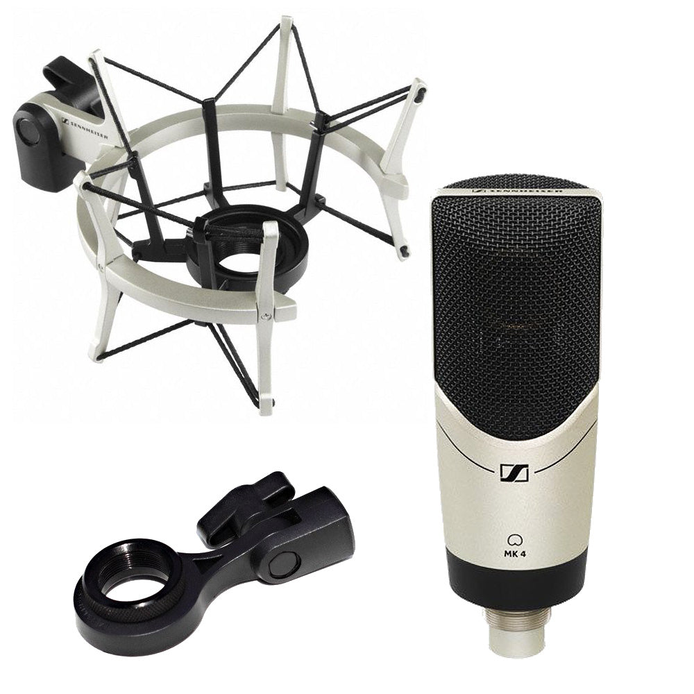 Sennheiser MK 4 Cardioid Condenser Microphone Set with Shockmount STUDIO PAK