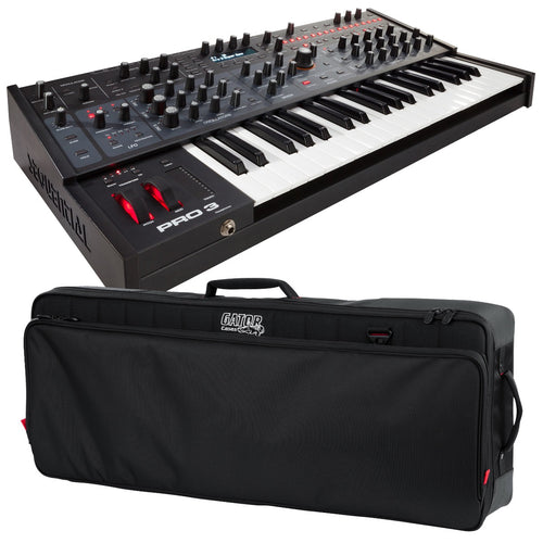 Bundle collage image of Sequential Pro 3 Mono/Paraphonic Synthesizer Keyboard CARRY BAG KIT bundle
