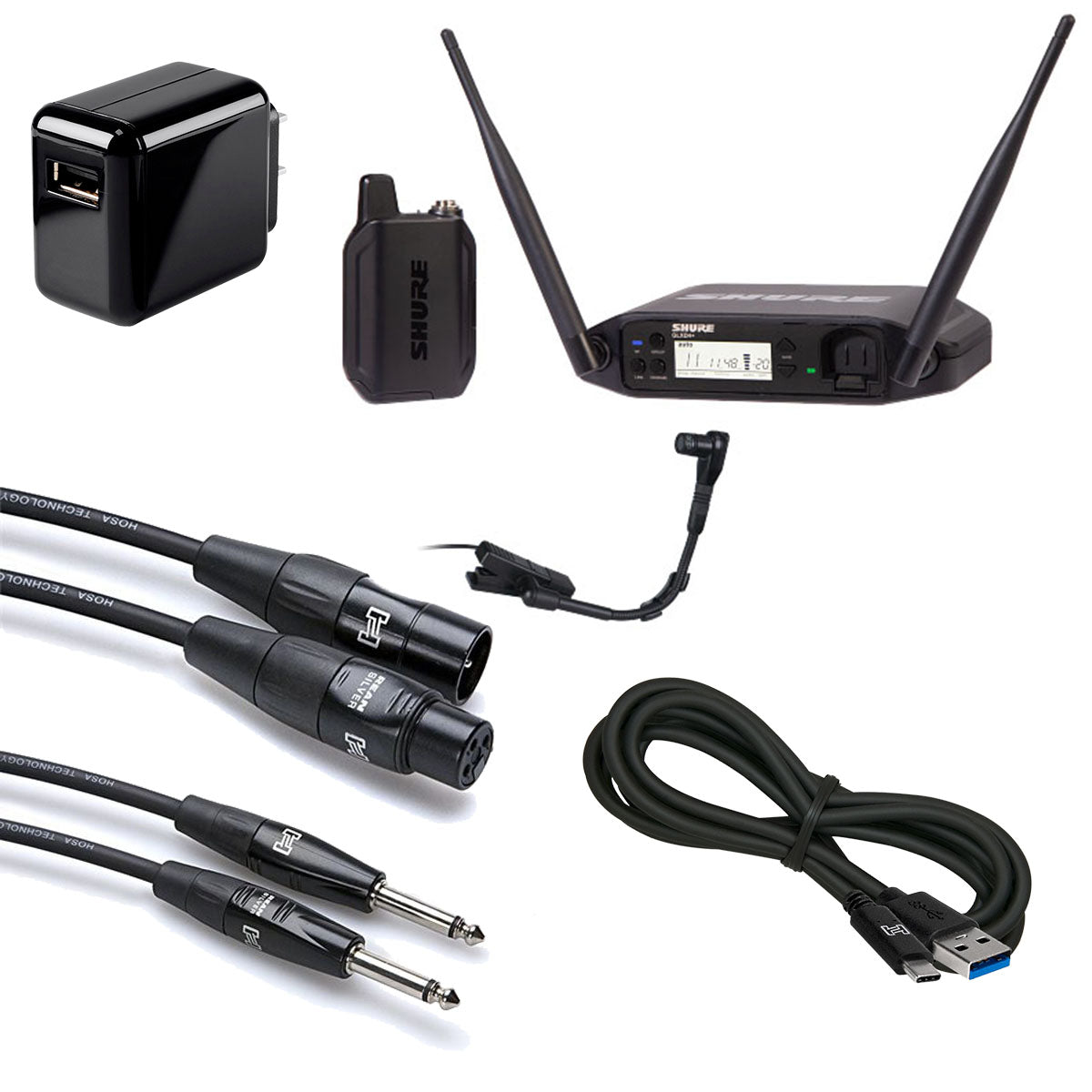 Shure GLXD14+B98 Wireless Instrument System with Beta 98 Microphone CA –  Kraft Music