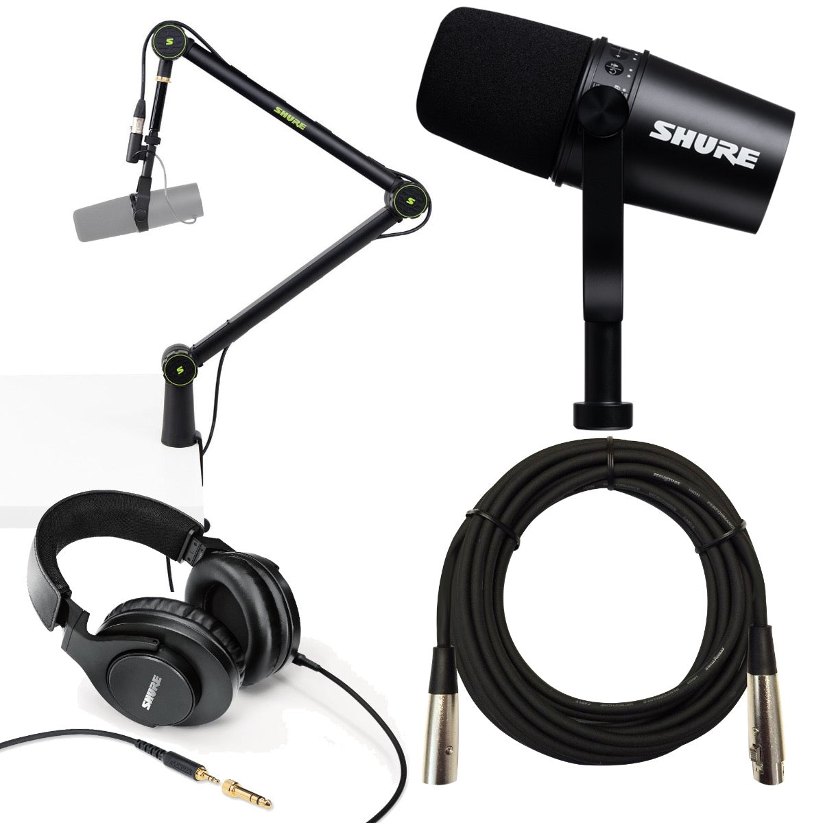 Shure MV7 Podcast Microphone - Black STUDIO KIT – Kraft Music