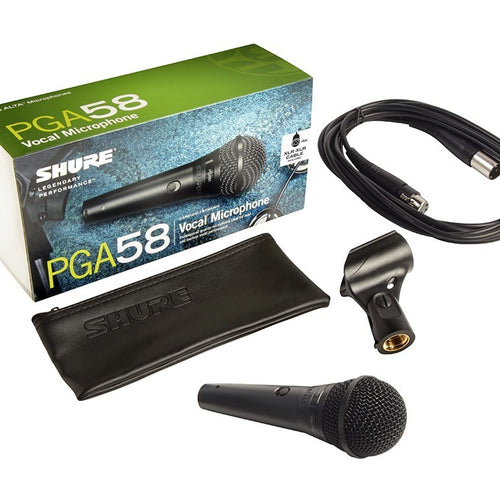 Shure PGA58XLR Cardioid Dynamic Vocal Microphone