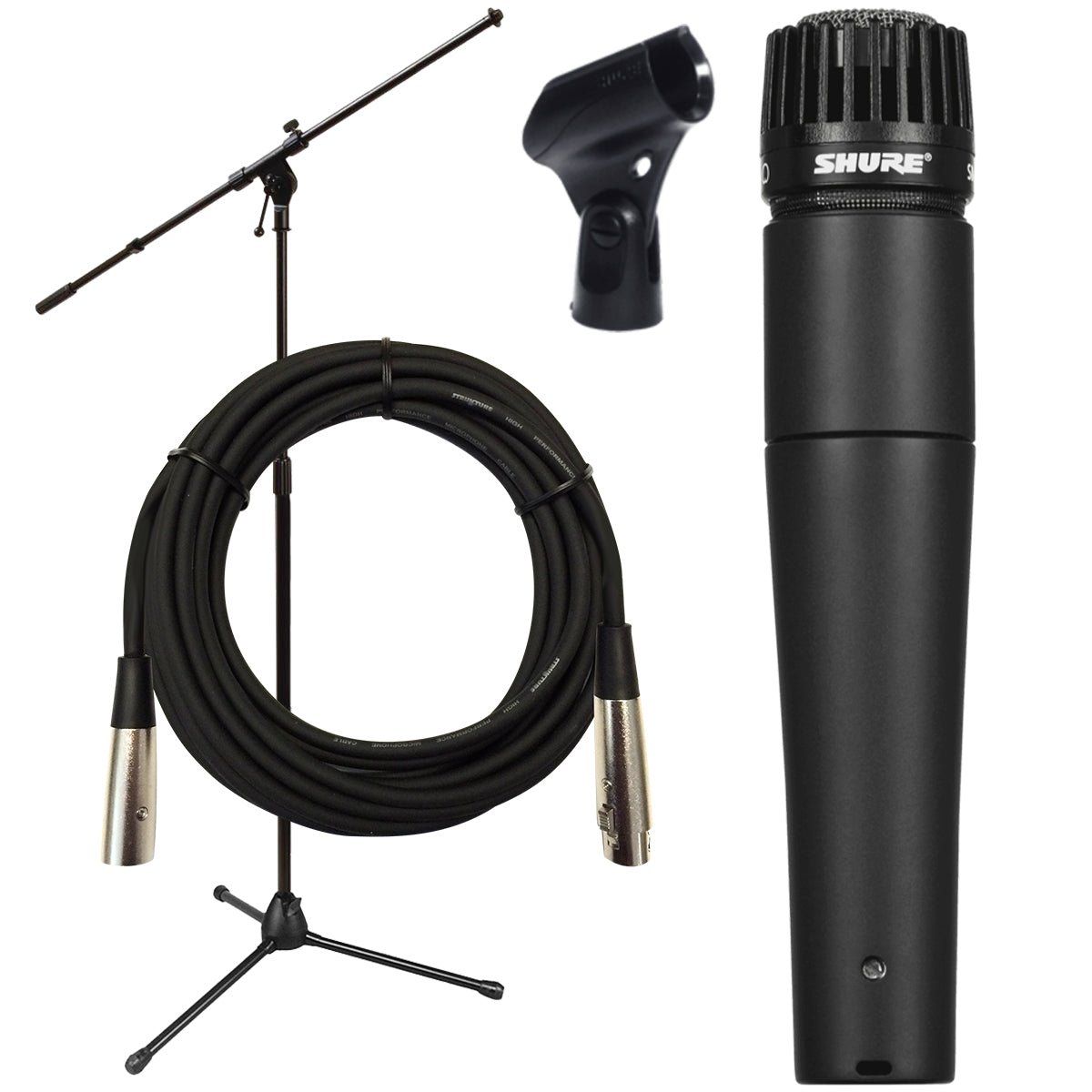 Shure SM57 Mic With Cables & Stand 4-Pack