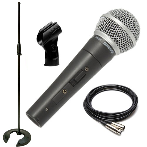 shure sm58s dynamic vocal microphone with on/off switch performer pak