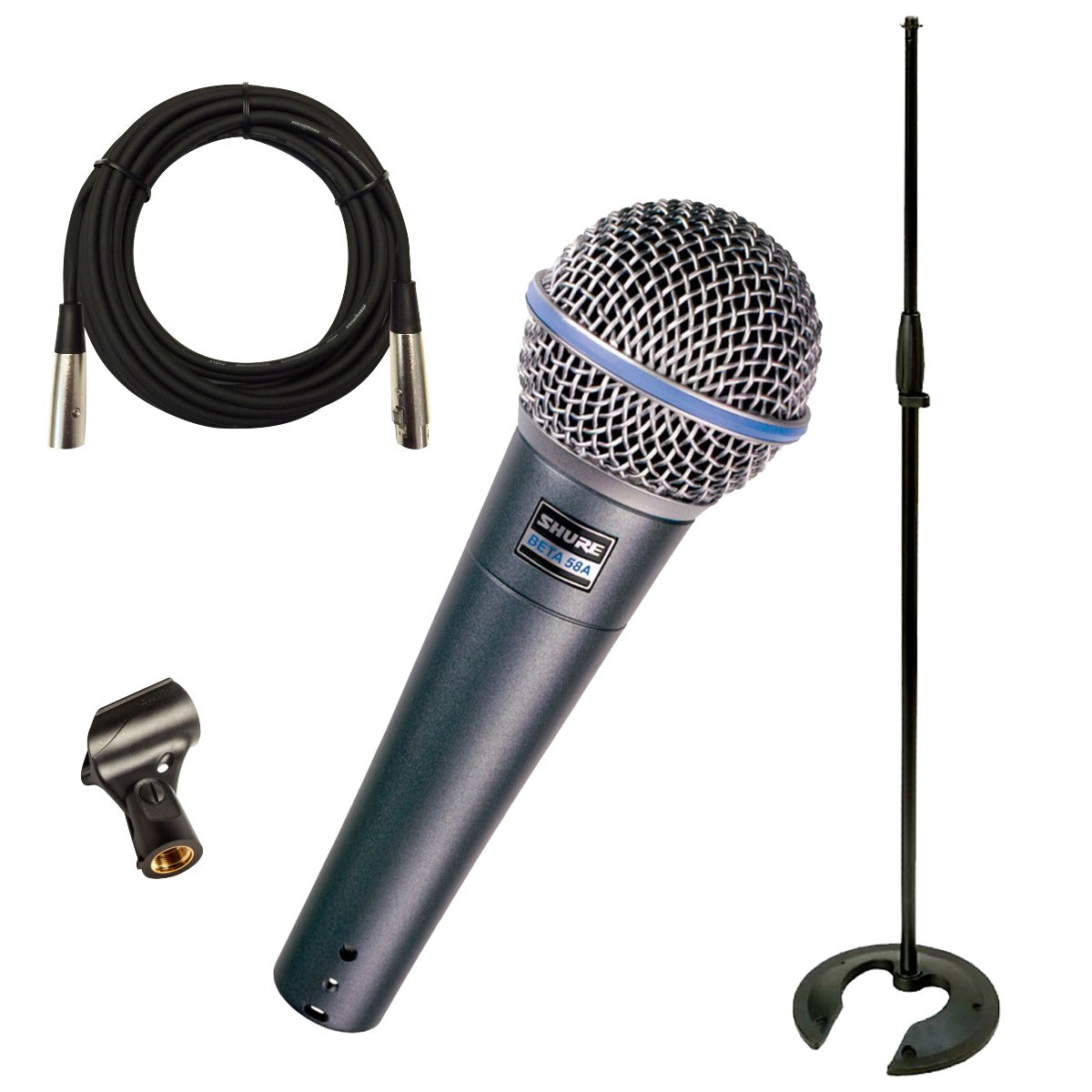 Shure Beta 58A Dynamic Vocal Microphone STAGE PAK – Kraft Music