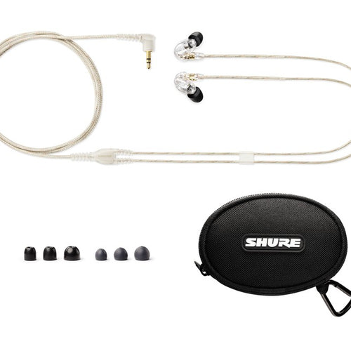 shure se215 sound isolating earphones - clear