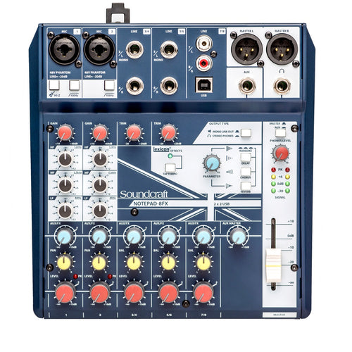 Soundcraft Notepad 8FX Small-Format Analog Mixer with USB, View 1