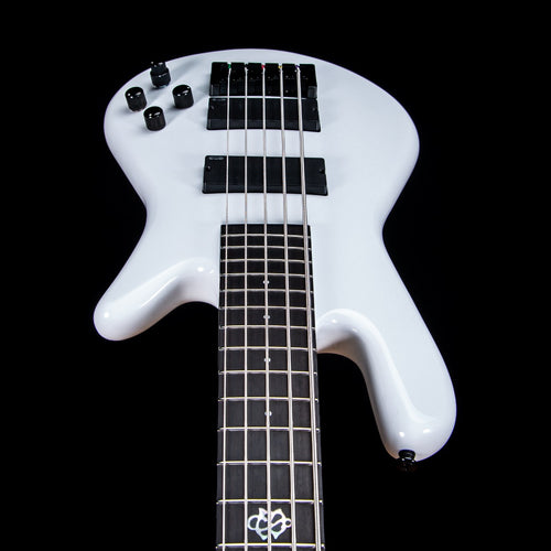 Spector NS Ethos HP 5 Bass Guitar - White Sparkle Gloss view 7