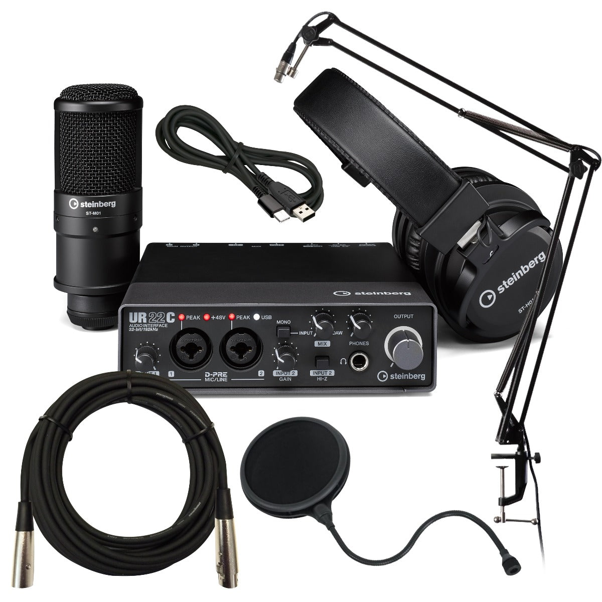 Steinberg UR22C Recording Pack PODCASTING PAK