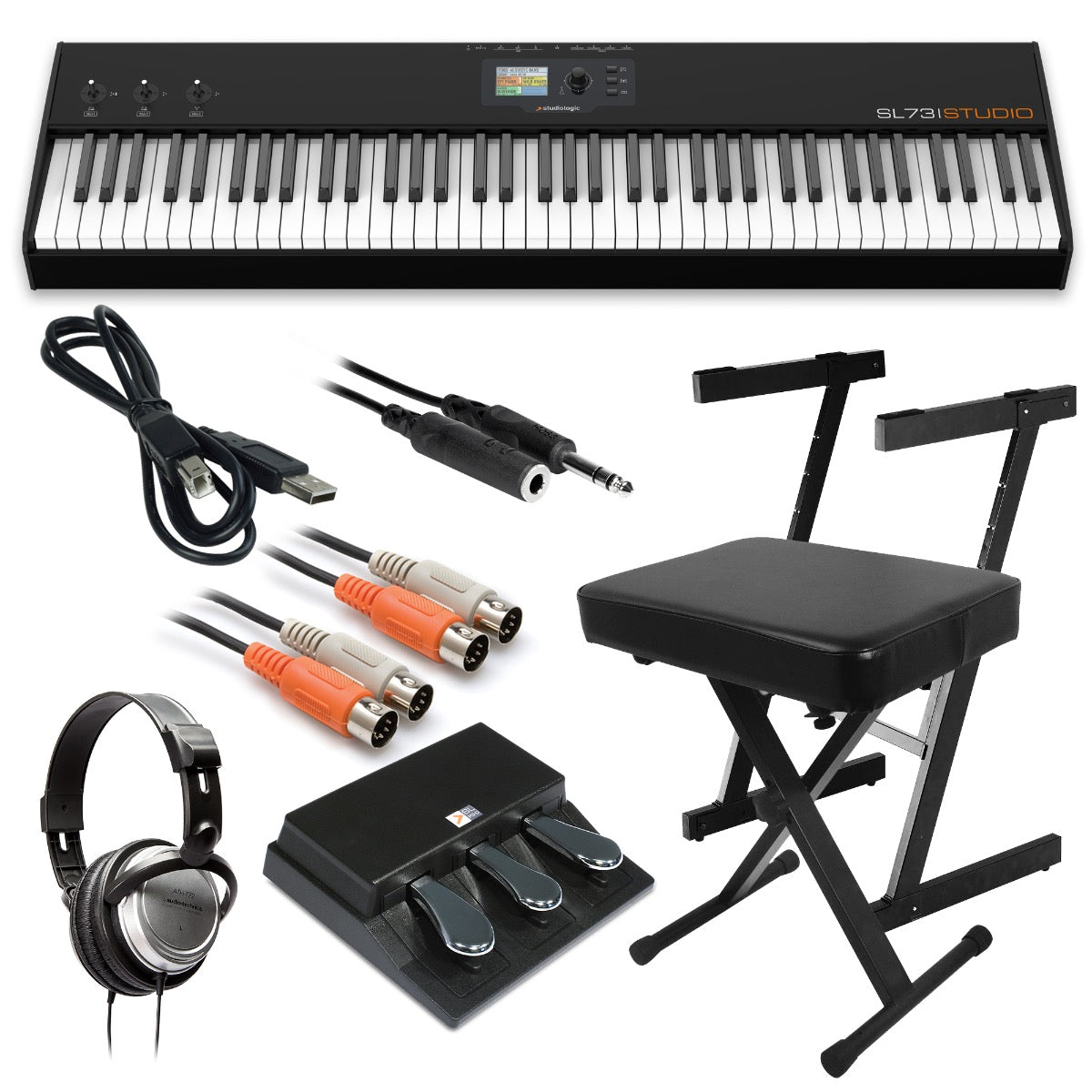 Studiologic SL73 Studio Keyboard Controller KEY ESSENTIALS BUNDLE – Kraft  Music