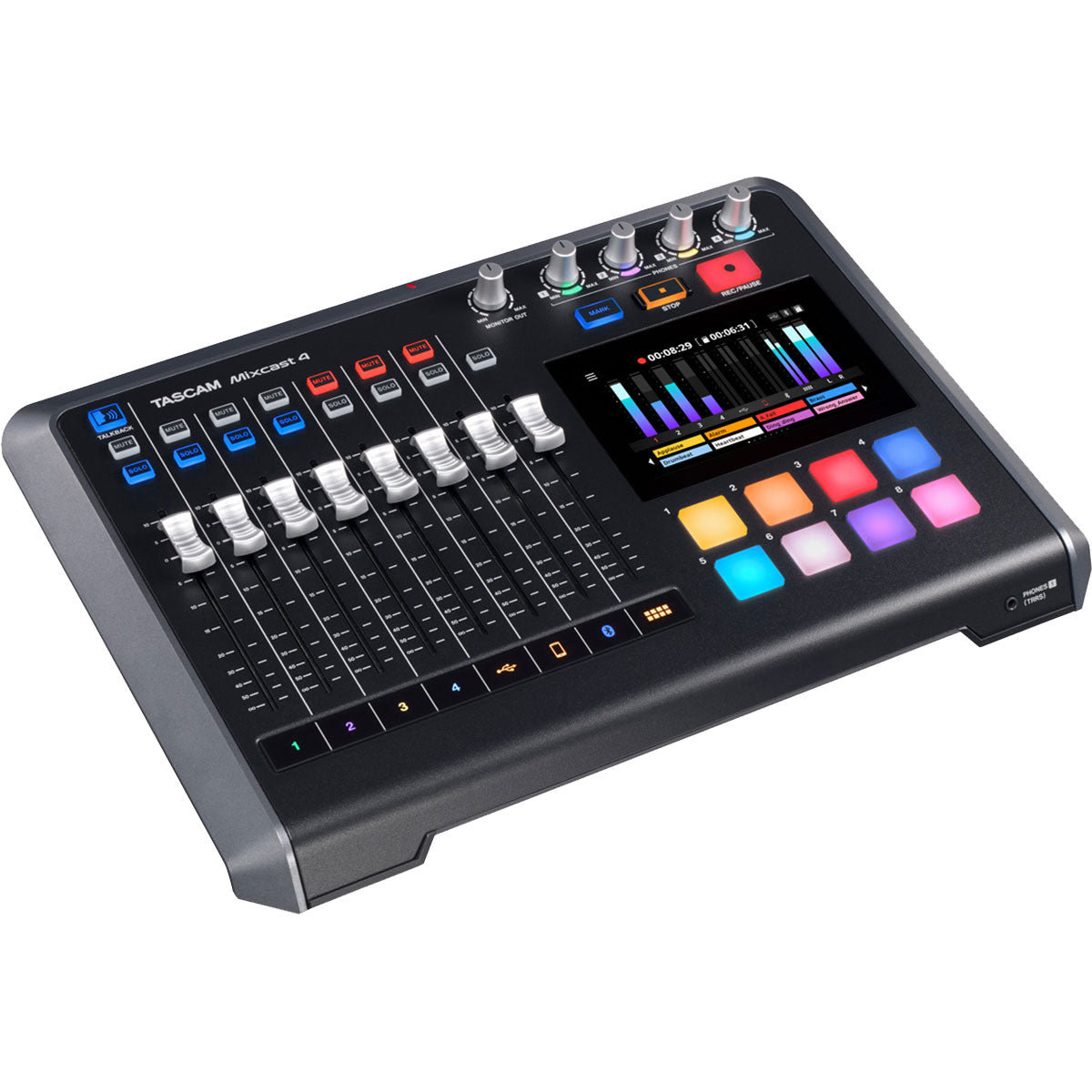 Tascam Mixcast 4 Podcast Station View 4