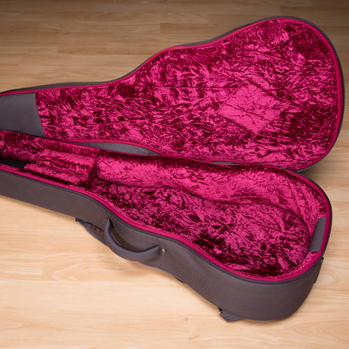 Included guitar case for the Taylor AD27e Flame Top Acoustic-Electric Guitar - Woodsmoke view 3