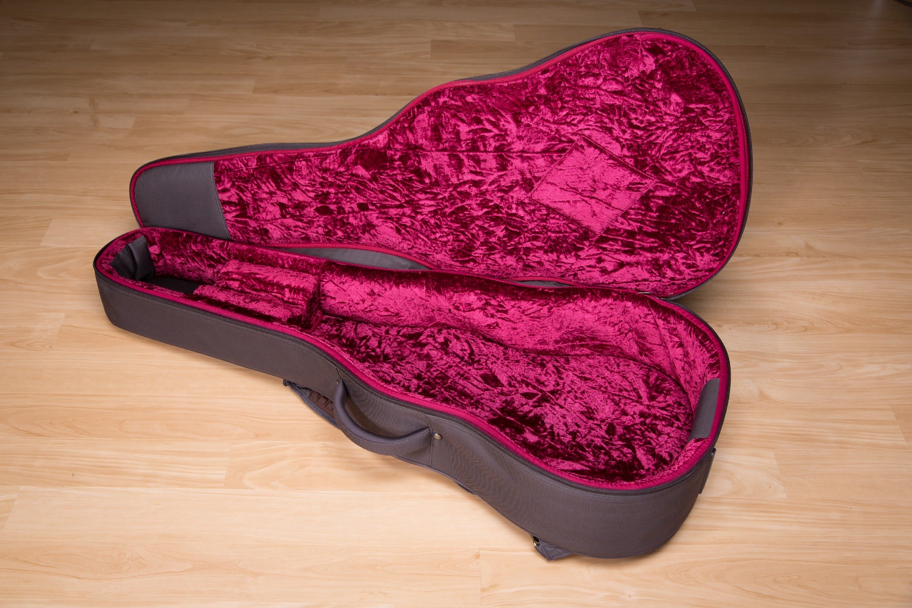 Included guitar case for the Taylor AD27e Flame Top Acoustic-Electric Guitar - Woodsmoke view 3