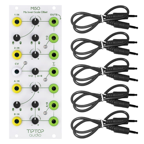 Tiptop Audio MISO Mix, Invert, Scale, Offset Utility Module BLACK CABLE KIT