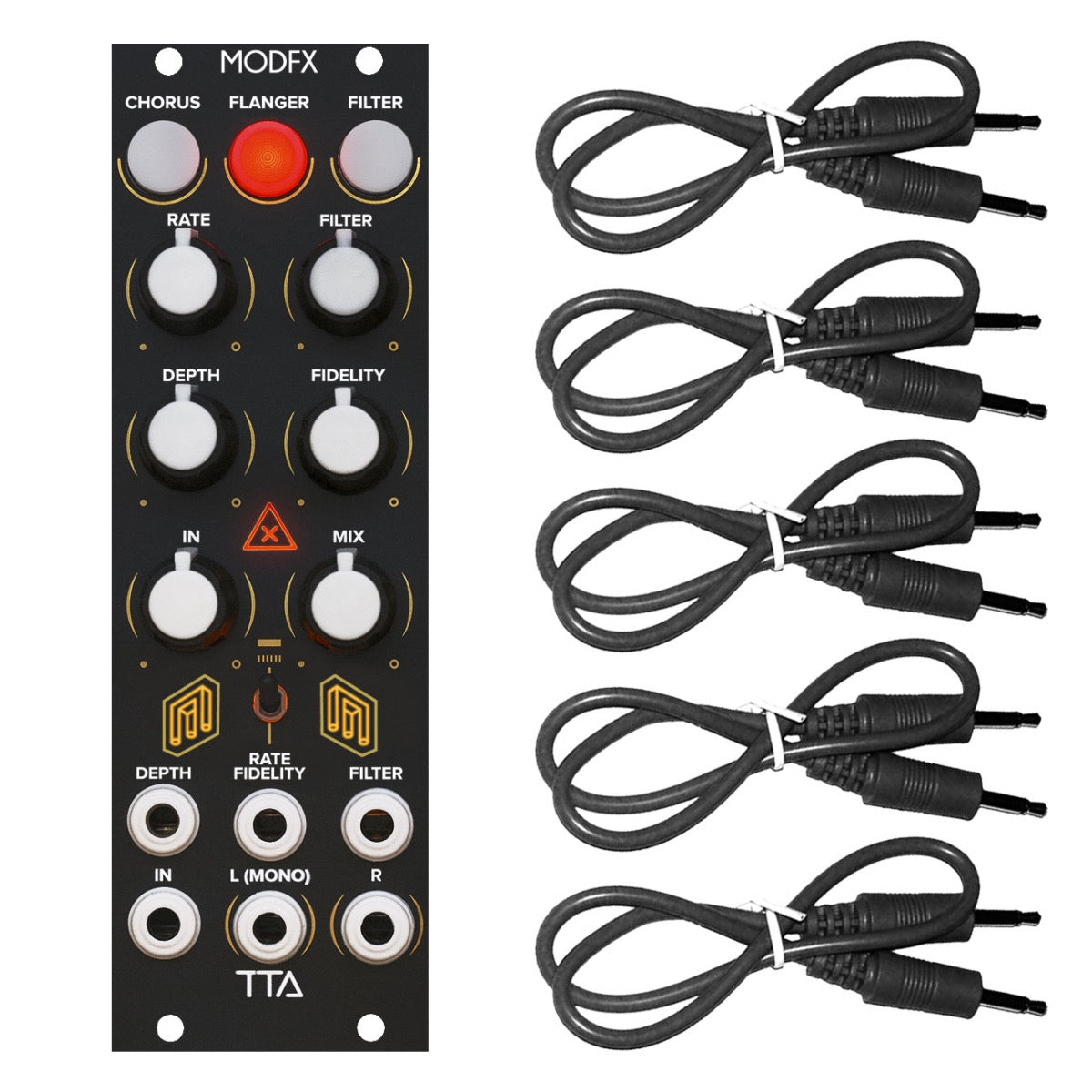 Tiptop Audio ModFX Modulation Effects Module - Black Panel BLACK CABLE KIT