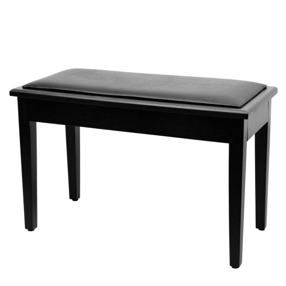 On-Stage KB8904B Black Flip-Top Wood Piano Bench