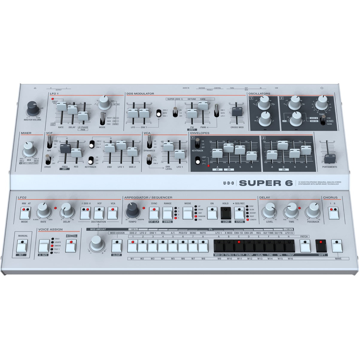 UDO Audio Super 6 Desktop 12-Voice Polyphonic Synthesizer – Kraft