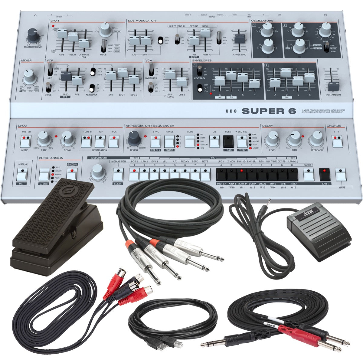 UDO Audio Super 6 Desktop  Voice Polyphonic Synthesizer CABLE