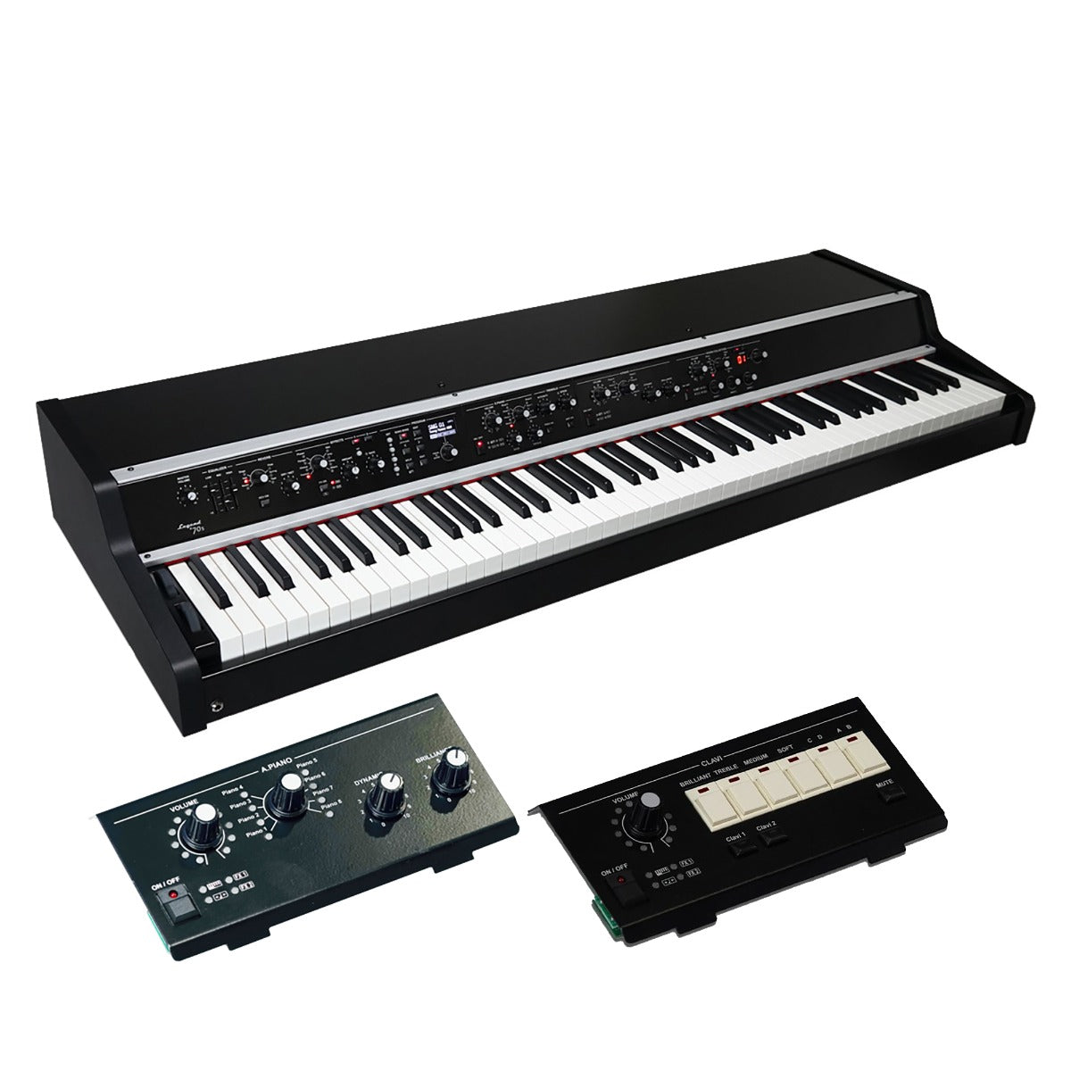 Collage image of Viscount Legend '70s Artist-W Extended stage piano with Clavi and External modules