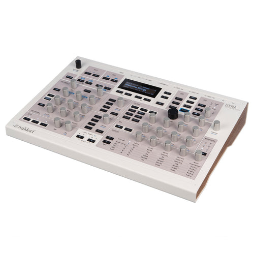 3/4 view of Waldorf Kyra Desktop Virtual Analog Synthesizer showing top, front and right side