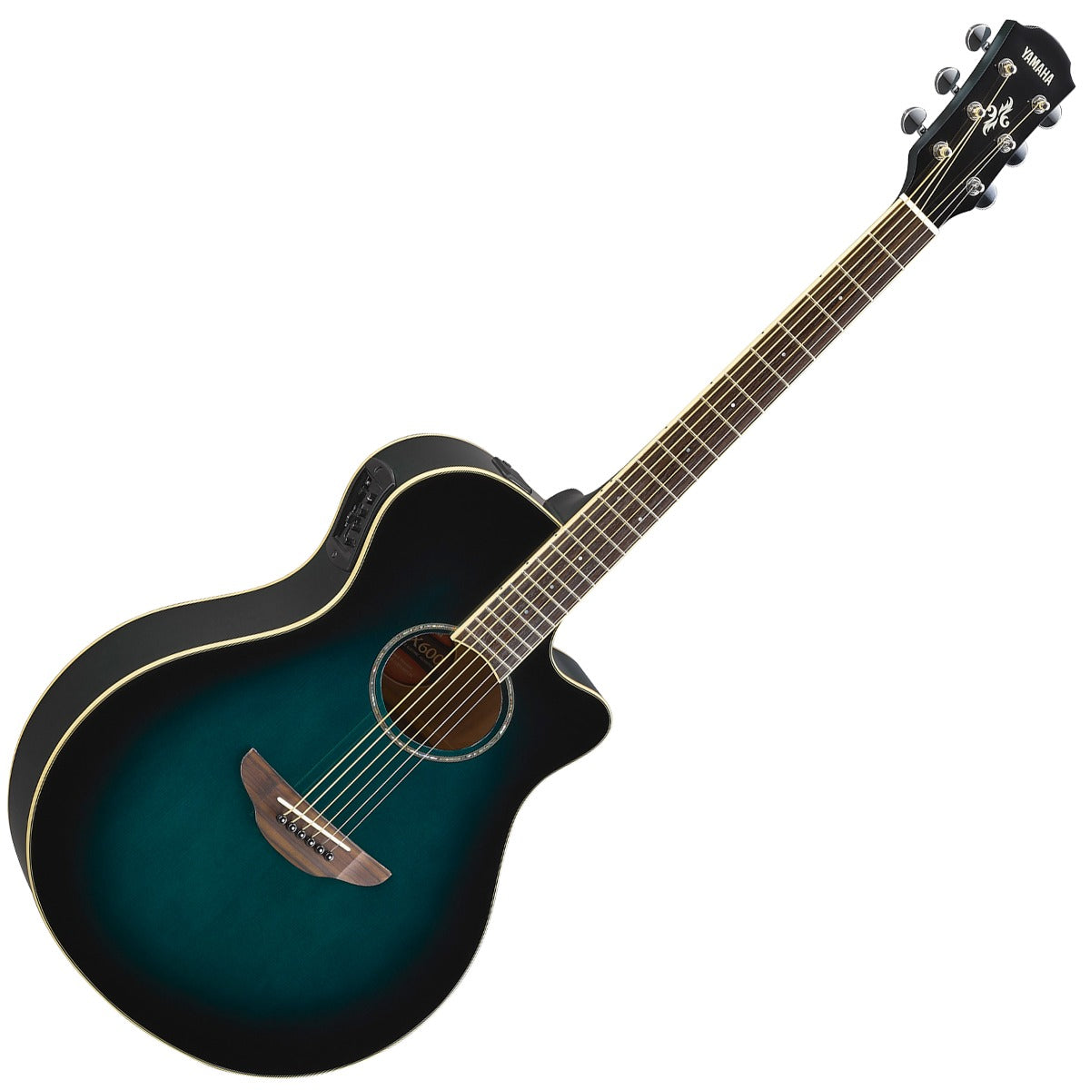 Yamaha APX600 Thinline Acoustic Electric Guitar Blue Burst - Town