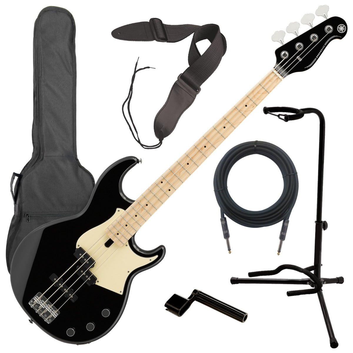 Yamaha BB434M Electric Bass Guitar MN - Black BASS ESSENTIALS BUNDLE