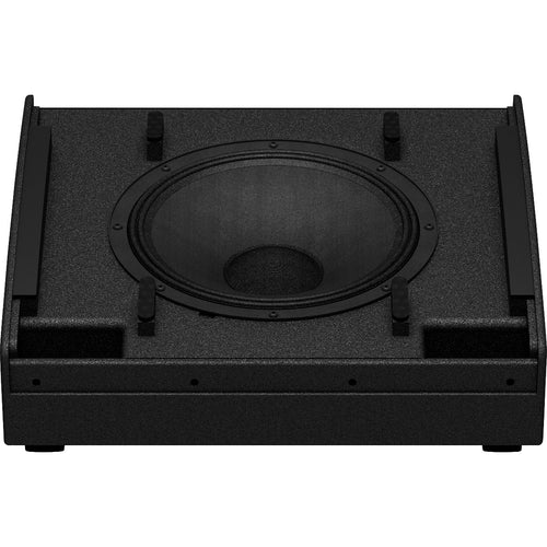 Front view of Yamaha DHR12M with speaker grille removed