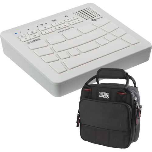 Collage showing components in Yamaha FGDP-30 Finger Drum Pad CARRY BAG KIT