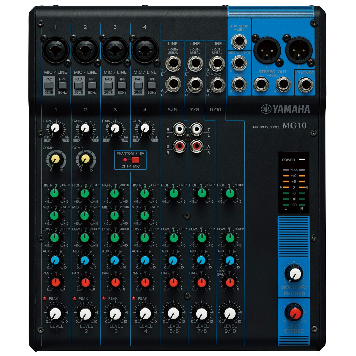 Yamaha MG10 10-Channel Compact Stereo Mixer - View 1