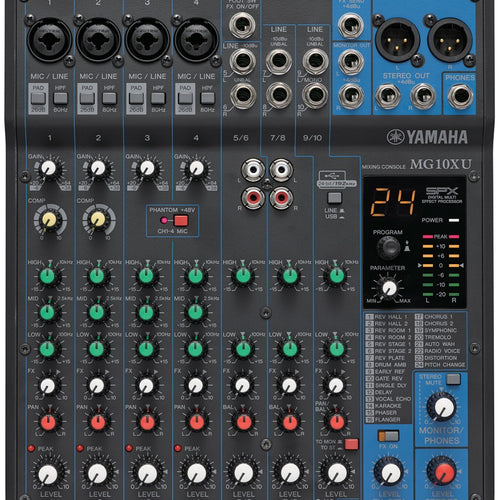Yamaha MG10XU 10-Channel Compact Stereo Mixer and USB Audio Interface view 1