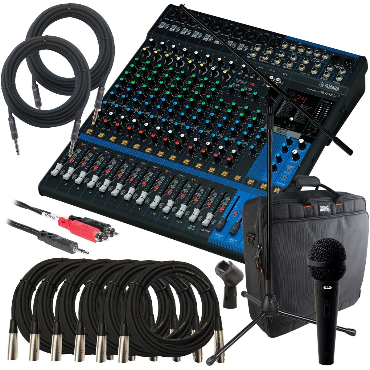 Yamaha MG16XU 16-Channel Stereo Mixer with USB Audio Interface PERFORM –  Kraft Music