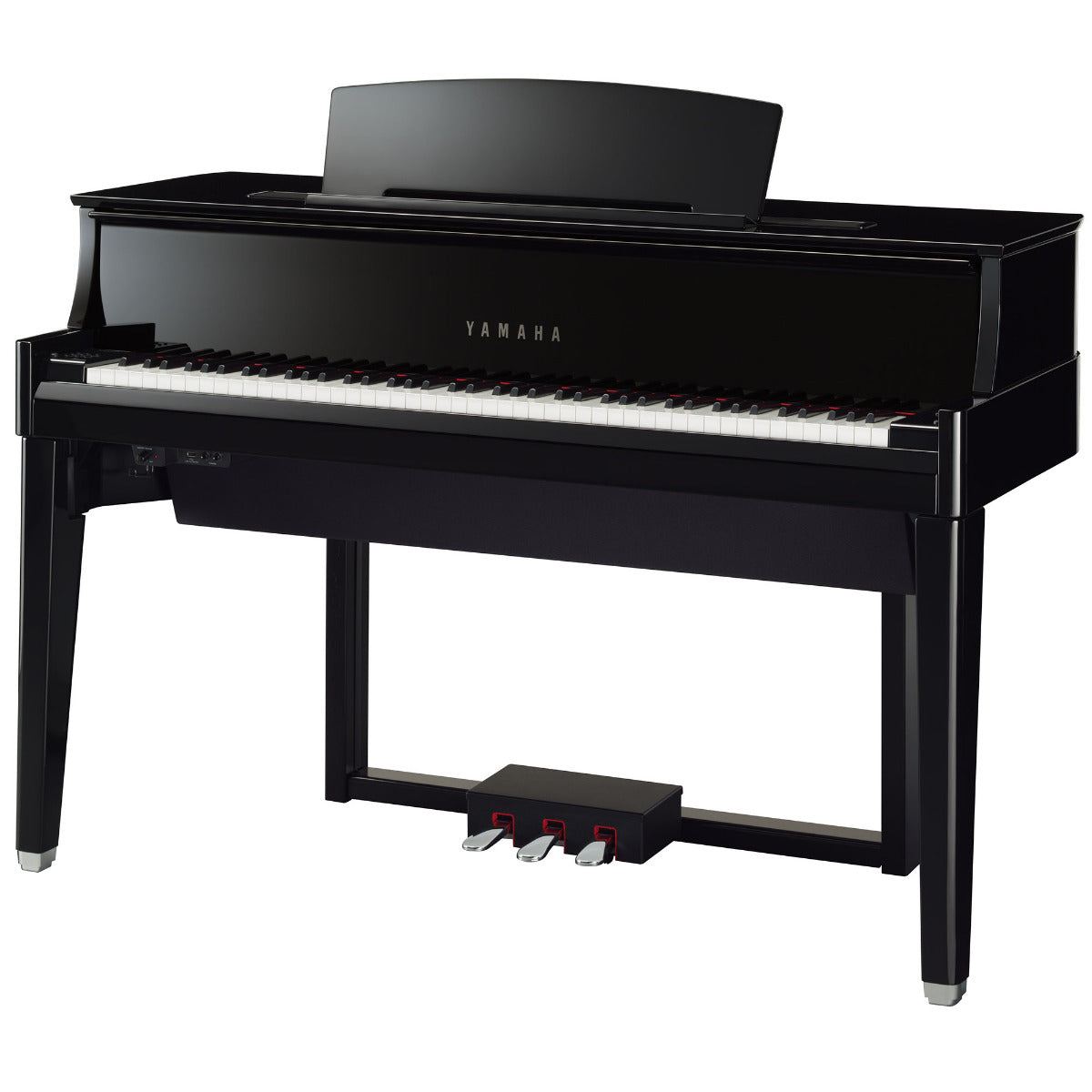 Yamaha AvantGrand N1X Hybrid Piano - Polished Ebony - Left angle