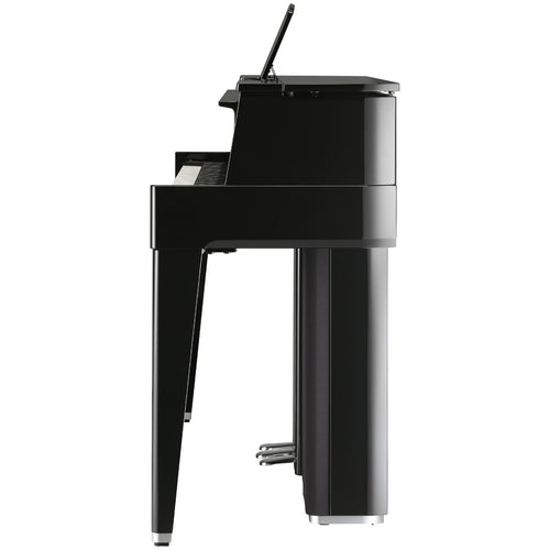 Yamaha AvantGrand N2 Hybrid Piano - Polished Ebony - Side view catalog shot on white background
