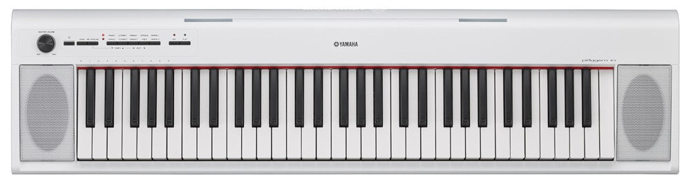 Yamaha Piaggero NP12 61-Key Portable Keyboard with Power Adapter - White