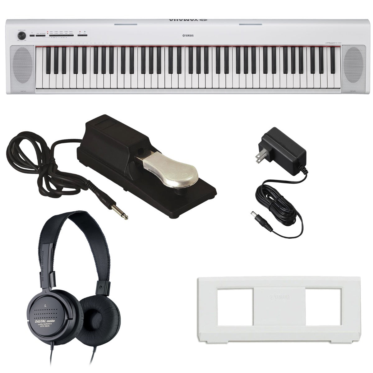 Yamaha Piaggero NP32 76-Key Portable Keyboard with Power Adapter - Whi –  Kraft Music