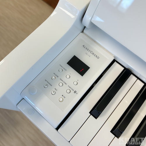 Yamaha AvantGrand NU1X Hybrid Piano - Polished Brilliant White - Controls