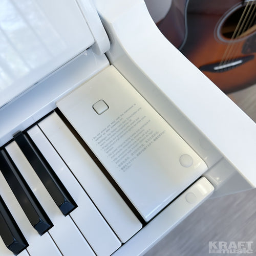 Yamaha AvantGrand NU1X Hybrid Piano - Polished Brilliant White - Power Button