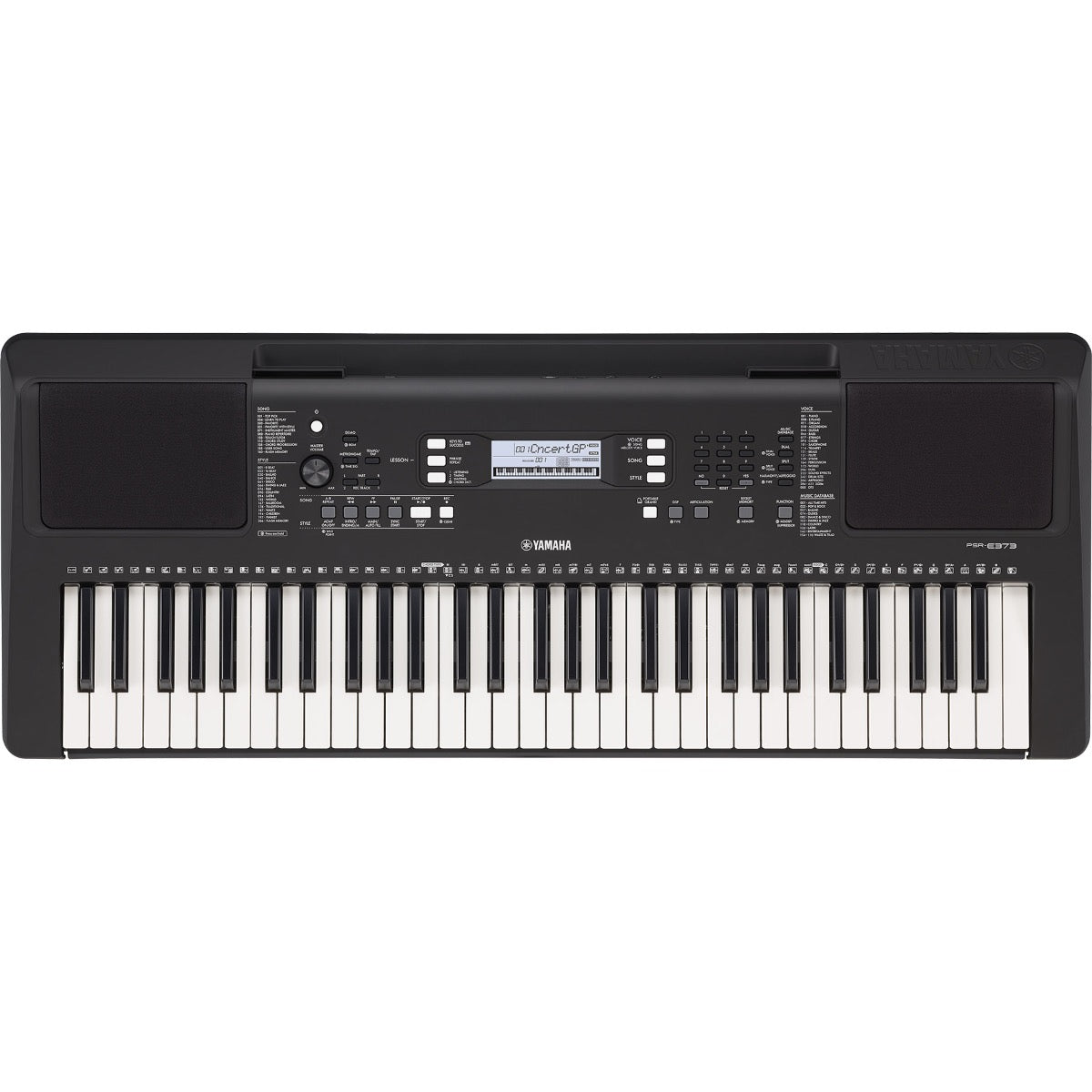 Top view of Yamaha PSR-E373 Portable Keyboard