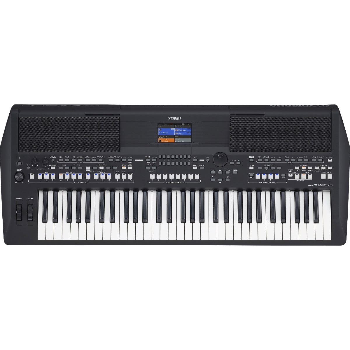 Top view of Yamaha PSR-SX600 Arranger Workstation Keyboard
