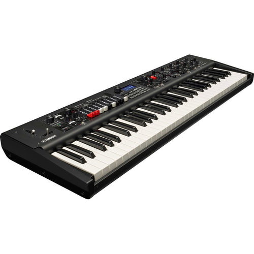 3/4 view of Yamaha YC61 Stage Keyboard and Organ showing top, front and left side