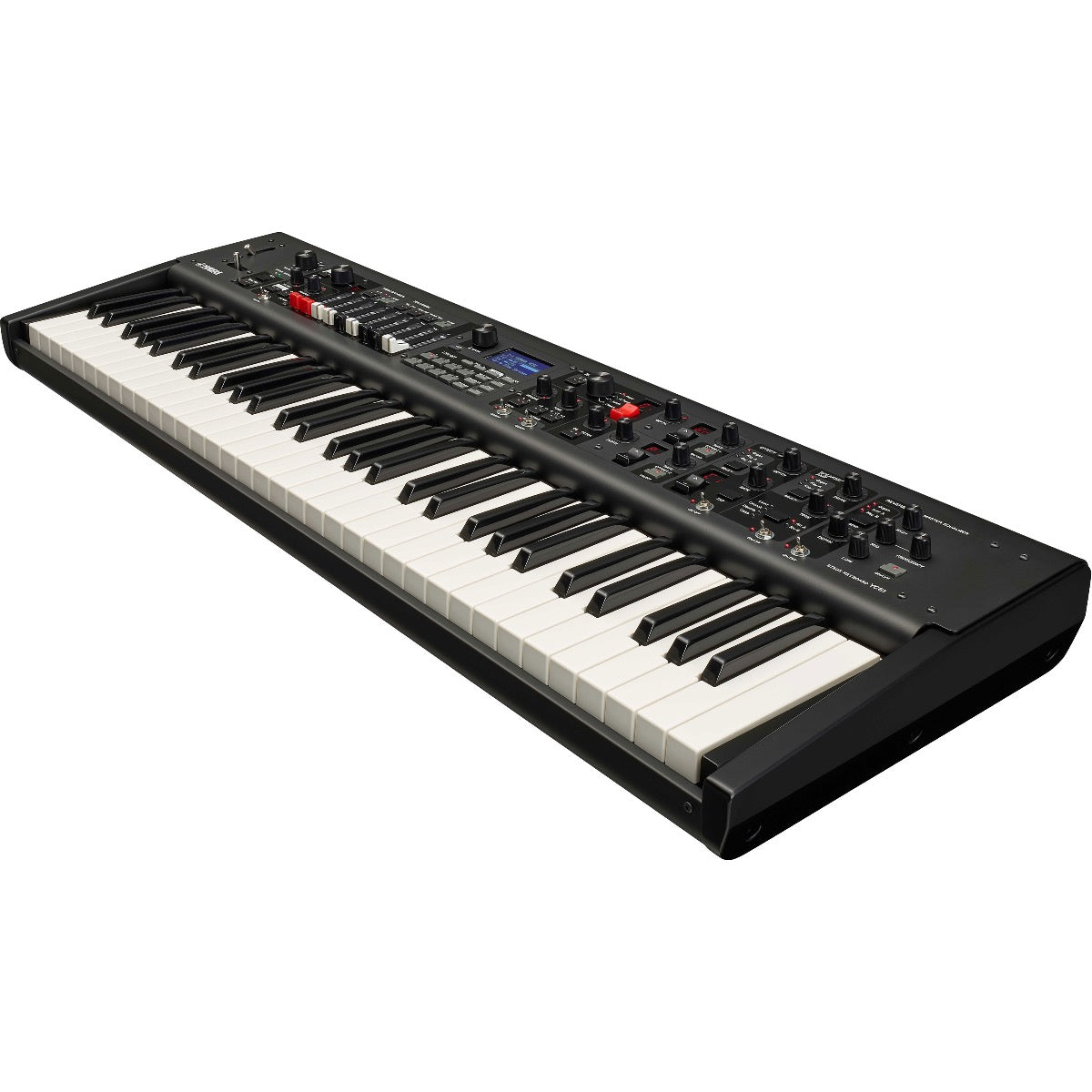 3/4 view of Yamaha YC61 Stage Keyboard and Organ showing top, front and right side