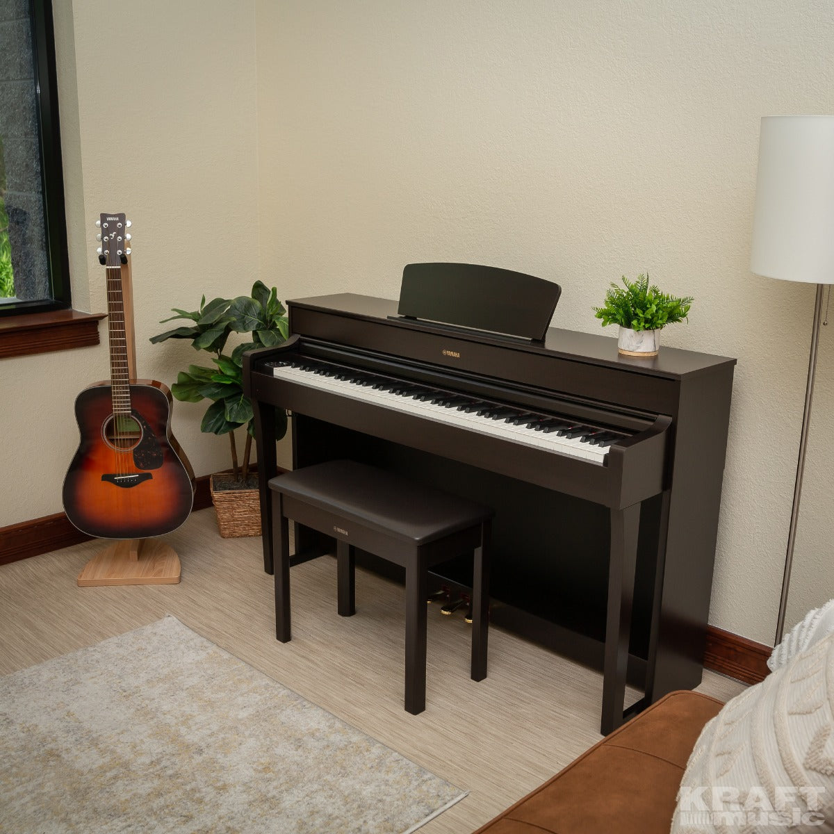 Yamaha Arius YDP-184 Digital Piano - Rosewood - Left View