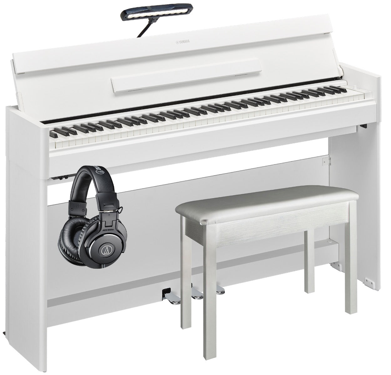 Yamaha Arius YDP-S55 Digital Piano - White COMPLETE HOME BUNDLE – Kraft  Music