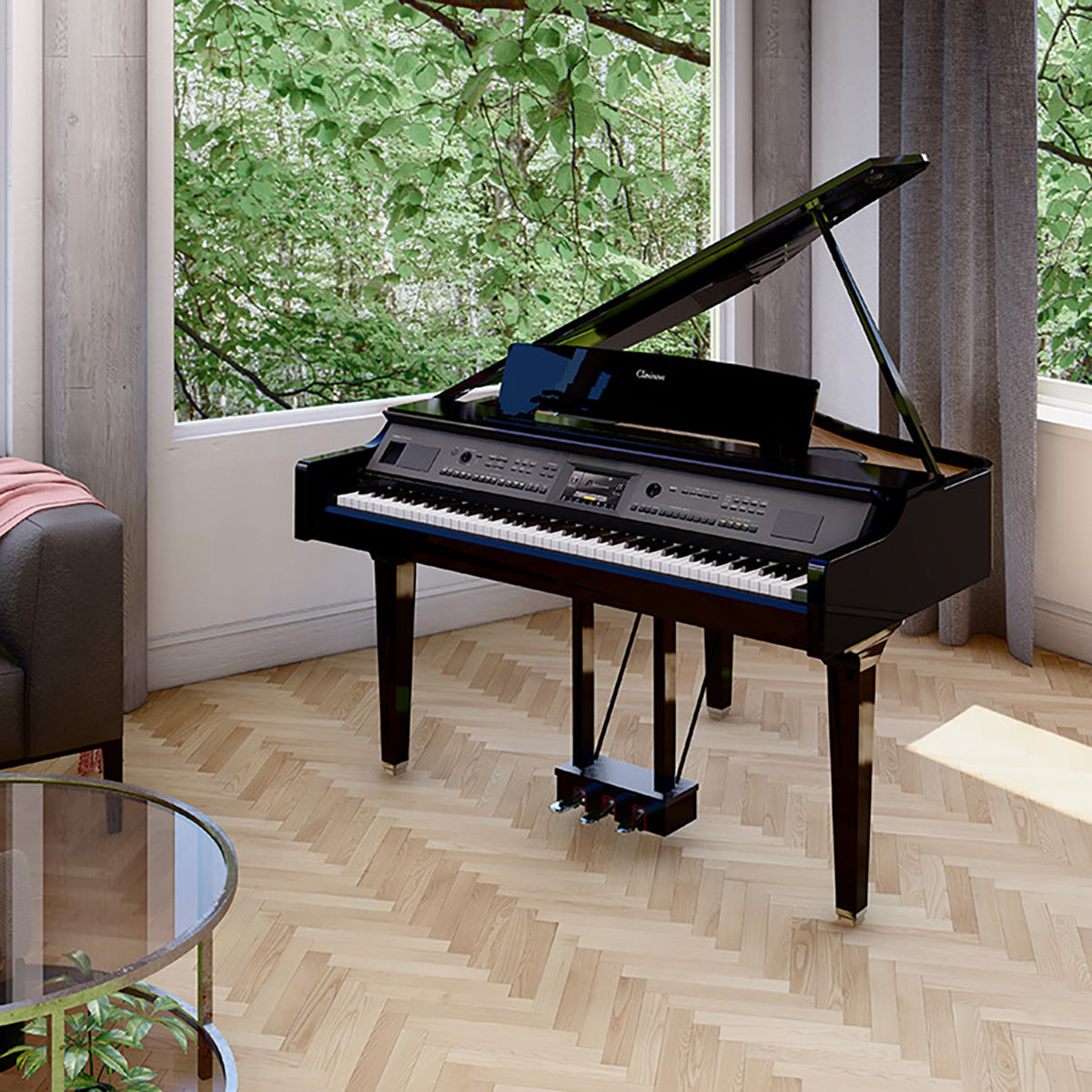 Yamaha Clavinova CVP-809GP Digital Grand Piano - Polished Ebony - Style Shot 1