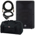 Collage of the components in the Yamaha DBR15 Powered PA Speaker PERFORMER PAK bundle