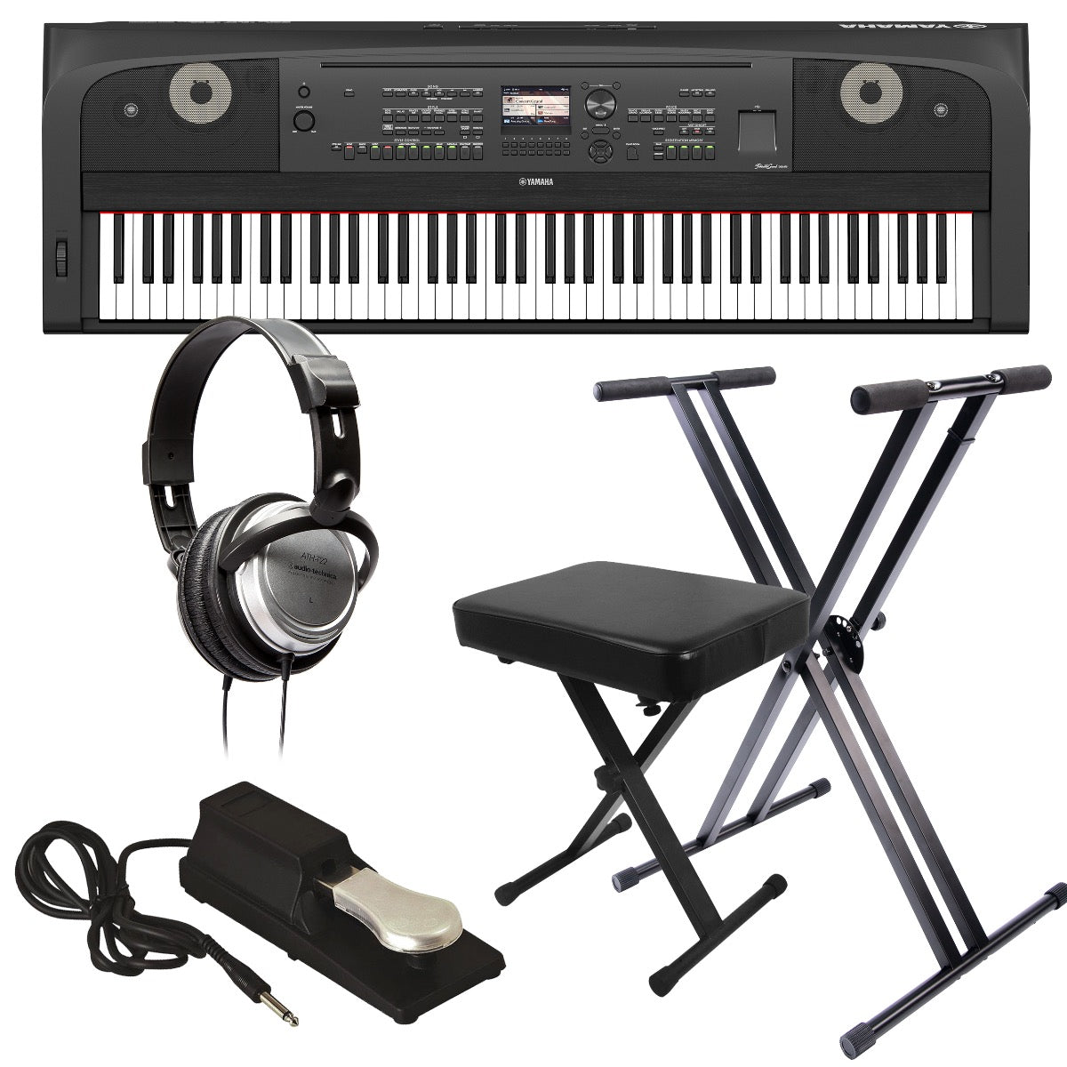 Yamaha DGX-670 Portable Grand Digital Piano - Black KEY ESSENTIALS BUN –  Kraft Music