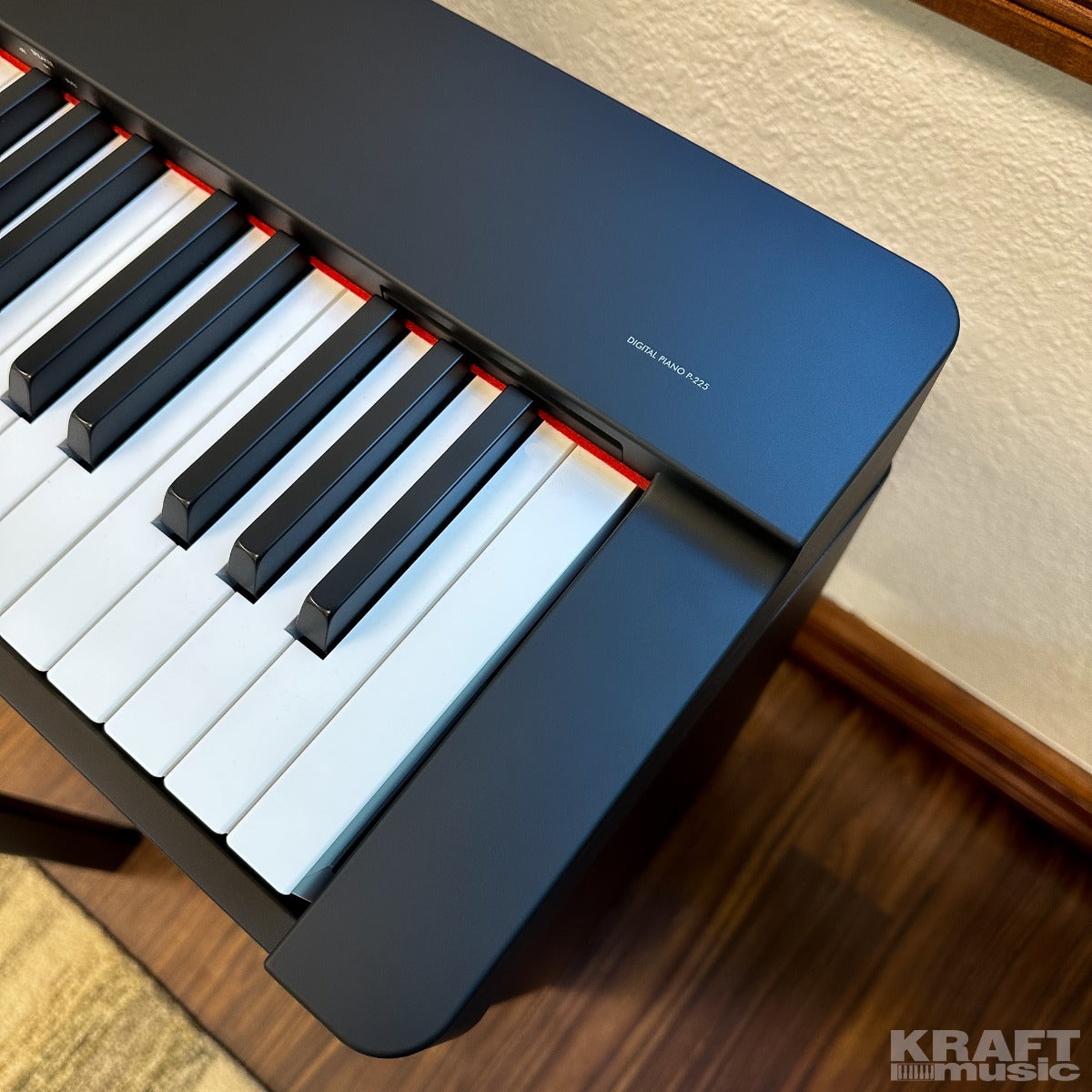 Yamaha P-225 Digital Piano Music BUNDLE – ESSENTIALS Black Kraft STAGE 